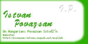 istvan povazsan business card